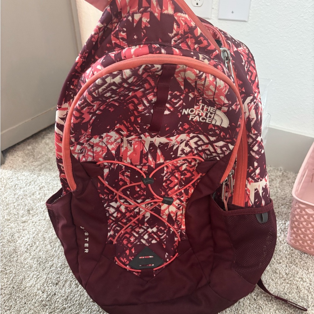 The North Face Red and Pink jester Backpack